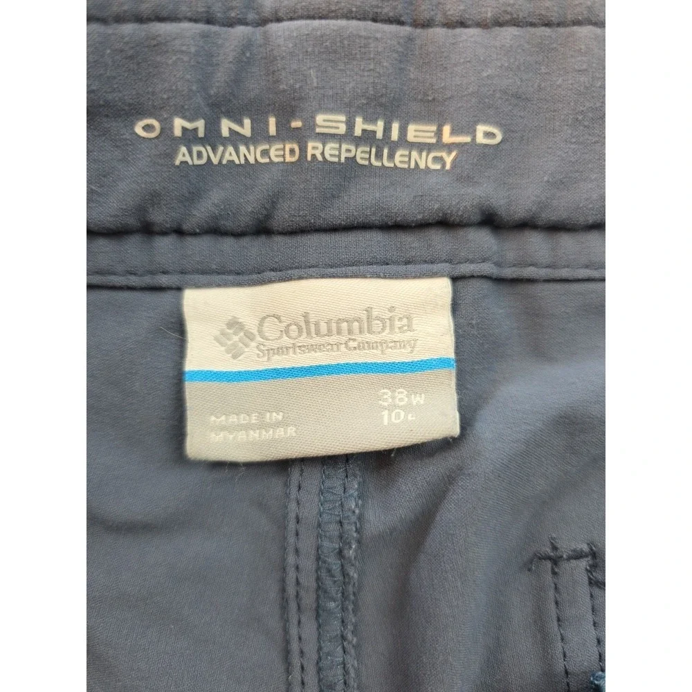Columbia Shorts Mens 30 Grey Omni Shield Advanced Repellency Cargo Belted Hiking